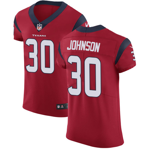 Nike Texans #30 Kevin Johnson Red Alternate Men's Stitched NFL Vapor Untouchable Elite Jersey - Click Image to Close